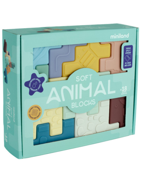 ML46020,Jucarie educativa cuburi moi pentru toddleri, Animalute