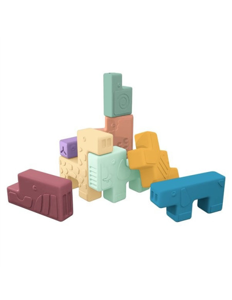 ML46020,Jucarie educativa cuburi moi pentru toddleri, Animalute