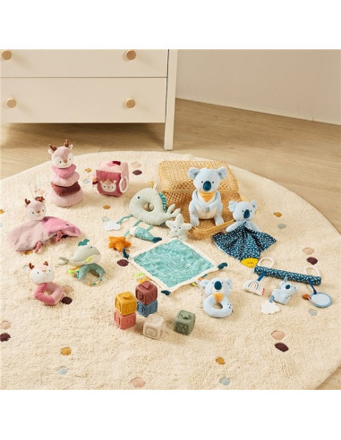 ML97360,Set cadou bebe - zornaitoare si paturica moale de atasament Ocean, de la 0 luni