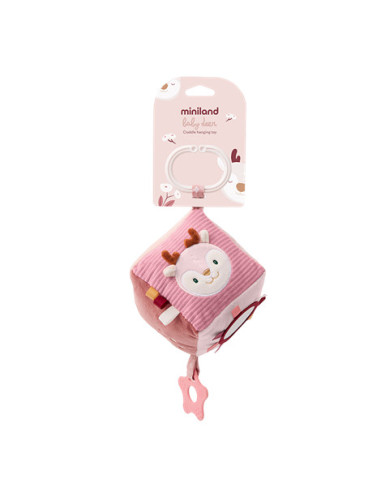 ML97373,Jucarie bebe pentru leagan si carucior, cu sunete si oglinda, Caprioara