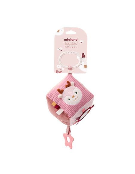 ML97373,Jucarie bebe pentru leagan si carucior, cu sunete si oglinda, Caprioara