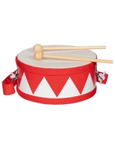 GOKI61852,Toba rosie cu malete din lemn, instrument muzical pentru copii