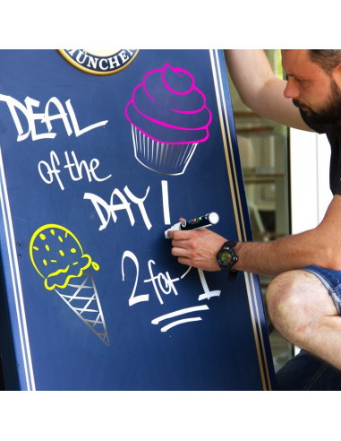 Chalk Marker Neon-Set (15 mm),MLW129 Chalk Marker Neon-Set (15 mm),MLW129