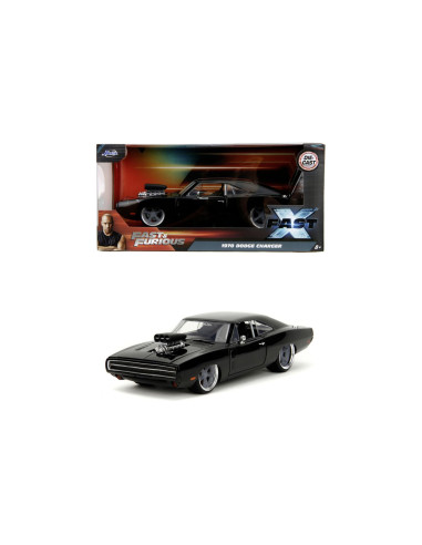 VV-9334918314R00,Jada Fast And Furious Masinuta Metalica Dodge Charger 1970 Negru Scara 1 La 24