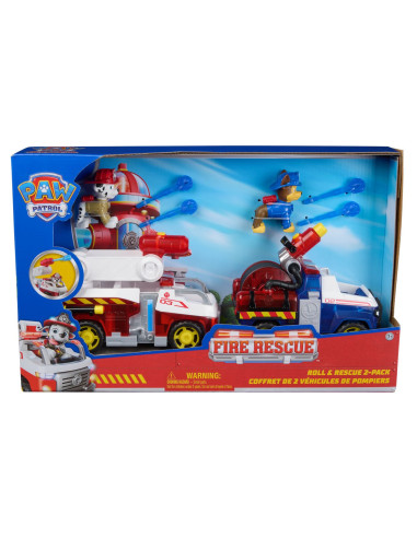 VV-6073471,Patrula Catelusilor Set 2 Vehicule De Salvare Masini De Pompieri Cu Figurine