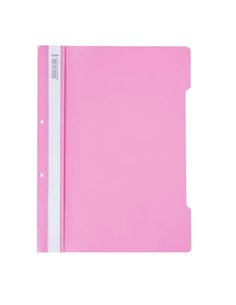 Dosar plastic NOKI cu sina si gauri, Roz pal