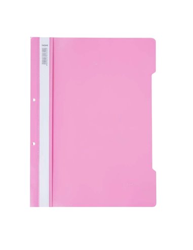 Dosar plastic NOKI cu sina si gauri, Roz pal