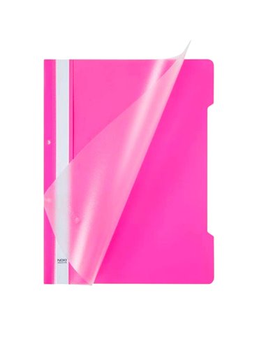 Dosar sina plastic cu perforatii Noki roz