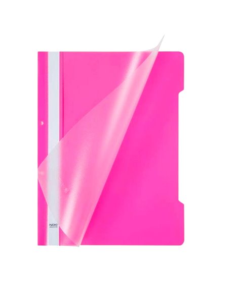 Dosar sina plastic cu perforatii Noki roz