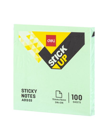 NOTES ADEZIV 76*76MM DIV. CULORI PASTEL DELI