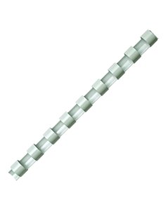 Inel plastic 6 mm alb pt 2-20 coli, 25/cutie Fellowes
