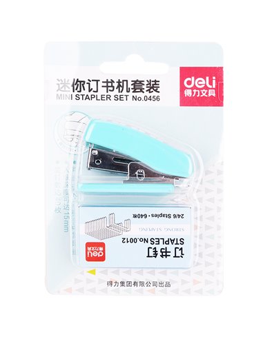 Capsator mini Deli DL0456, 12 coli, 24/6, 26/6 + Capse, Diverse modele