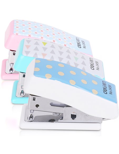 Capsator mini Deli DL0456, 12 coli, 24/6, 26/6 + Capse, Diverse modele