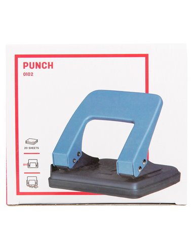 Perforator metalic Deli DLE0102, 20 coli, Diverse culori