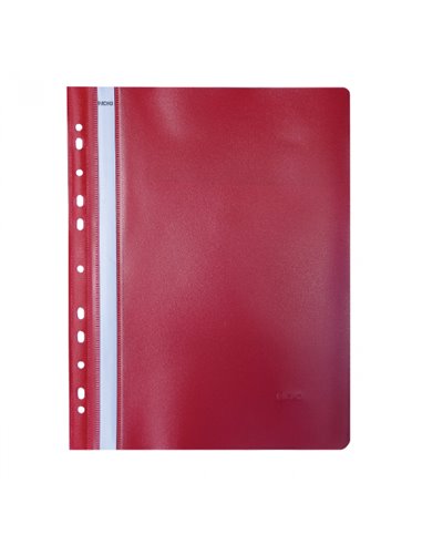 Dosar plastic cu sina si multiperforatii A4 Noki, Rosu