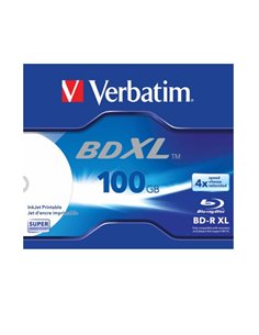 Disc Blu-ray (tip CD) Verbatim BD-R XL, 100 GB, viteza 4x, printabil Inkjet, Jewel Case