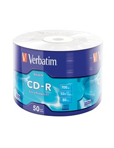 Set 50 x CD-R Verbatim Extra Protection, 700 MB, viteza 52x, Cake Box (43787)
