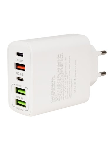 Alimentator retea Spacer Quick Charge 37W, 1 x USB Type-C 20W + 1 x USB QC 3.0