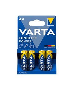 Set 4 baterii alcaline Varta Longlife Power AA LR6 