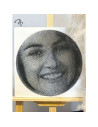 CRST-350,RingString Mini - Kit complet de String Art pentru a realiza tablou cu fir de ata dupa fotografia ta, diagonala 35 cm, 