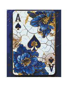 LW3450,Pictura pe numere cu sasiu si set de culori acrilice metalizate, 40x50 cm, LW3450