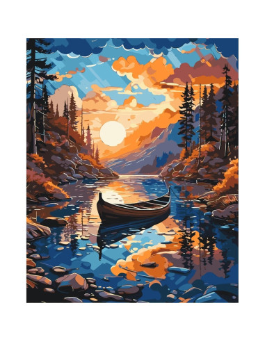 LW3327,Pictura pe numere cu sasiu, 40x50 cm, LW3327