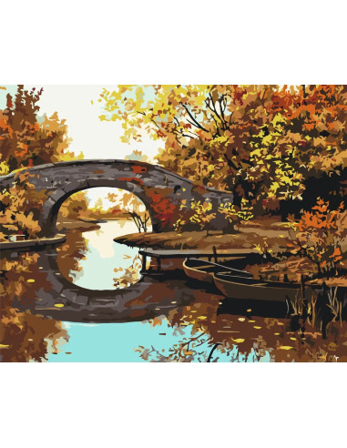 LW3077,Pictura pe numere cu sasiu, 40x50 cm, LW3077