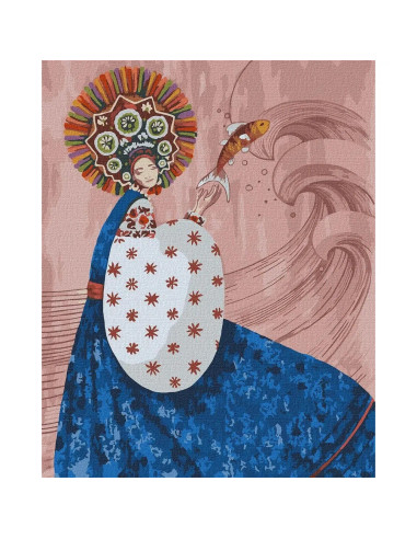 KHO5054,Pictura pe numere cu sasiu, 40x50 cm, KHO5054