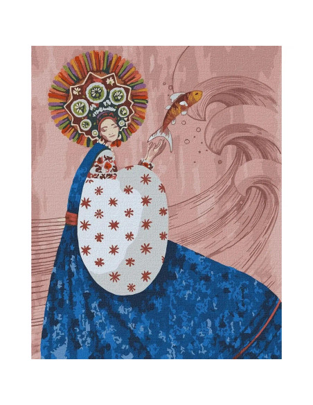 KHO5054,Pictura pe numere cu sasiu, 40x50 cm, KHO5054