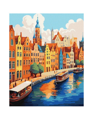 KHO3642,Pictura pe numere cu sasiu, 40x50 cm, KHO3642