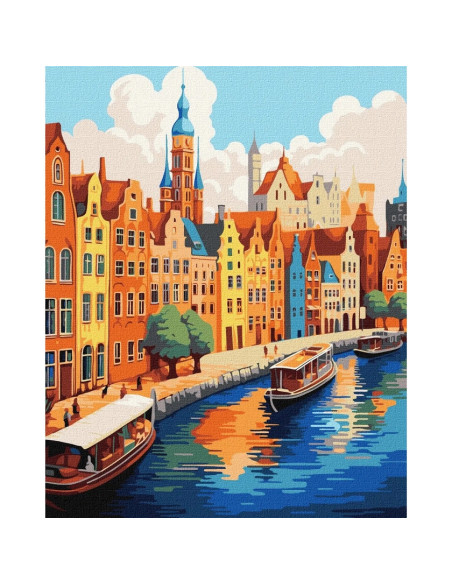 KHO3642,Pictura pe numere cu sasiu, 40x50 cm, KHO3642