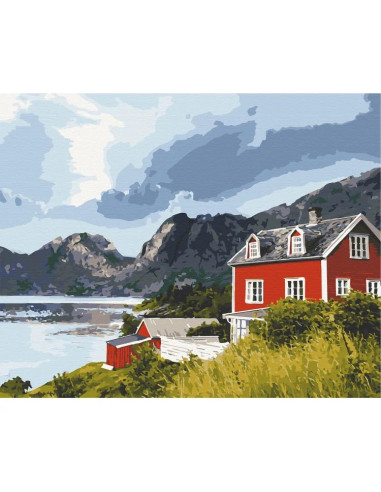 10569-AC,Pictura pe numere cu sasiu, 40x50 cm, 10569-AC