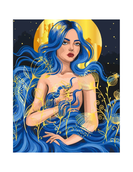 10128-AC,Pictura pe numere cu sasiu, 40x50 cm, 10128-AC