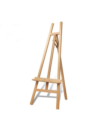 W09_NATUR,Sevalet pictura din lemn de fag, stabil si pliabil, pentru panze de pana la 120 cm, inaltime 149 cm, culoare natur, gr