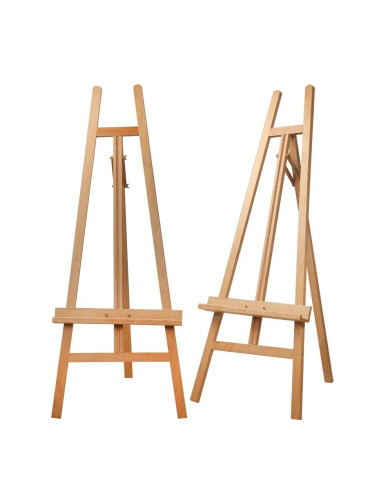 W09_NATUR,Sevalet pictura din lemn de fag, stabil si pliabil, pentru panze de pana la 120 cm, inaltime 149 cm, culoare natur, gr