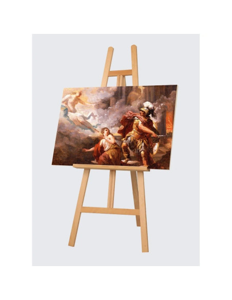 W09_NATUR,Sevalet pictura din lemn de fag, stabil si pliabil, pentru panze de pana la 120 cm, inaltime 149 cm, culoare natur, gr