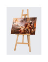 W09_NATUR,Sevalet pictura din lemn de fag, stabil si pliabil, pentru panze de pana la 120 cm, inaltime 149 cm, culoare natur, gr