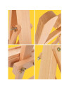 W09_NATUR,Sevalet pictura din lemn de fag, stabil si pliabil, pentru panze de pana la 120 cm, inaltime 149 cm, culoare natur, gr