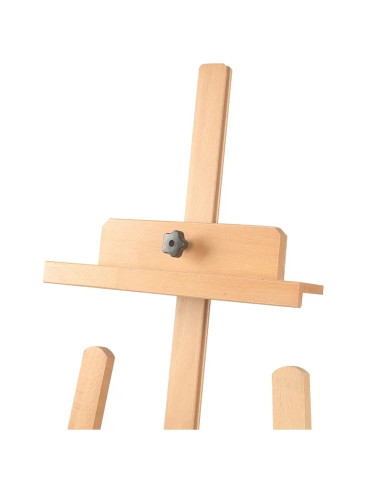 W04C_NATUR,Sevalet pictura profesional din lemn de fag, inaltime reglabila 154-215 cm, pentru panze mari de pana la 175 cm, culo