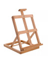 W07C_NATUR,Sevalet pliabil din lemn de fag, pentru pictura la masa/birou, inaltime 62 cm, suporta panza de pana la 58 cm, greuta