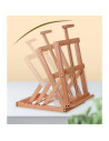 W07C_NATUR,Sevalet pliabil din lemn de fag, pentru pictura la masa/birou, inaltime 62 cm, suporta panza de pana la 58 cm, greuta