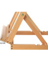 W07C_NATUR,Sevalet pliabil din lemn de fag, pentru pictura la masa/birou, inaltime 62 cm, suporta panza de pana la 58 cm, greuta