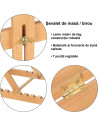 W07C_NATUR,Sevalet pliabil din lemn de fag, pentru pictura la masa/birou, inaltime 62 cm, suporta panza de pana la 58 cm, greuta