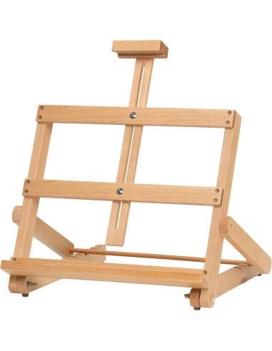 W07B_NATUR,Sevalet pliabil, de masa/birou, din lemn de fag, inaltime maxima 45 cm, panze de max 48 cm, culoare natur, W07B