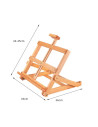 W07B_NATUR,Sevalet pliabil, de masa/birou, din lemn de fag, inaltime maxima 45 cm, panze de max 48 cm, culoare natur, W07B