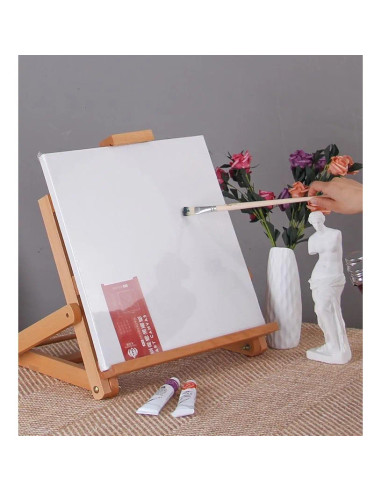 W07B_NATUR,Sevalet pliabil, de masa/birou, din lemn de fag, inaltime maxima 45 cm, panze de max 48 cm, culoare natur, W07B