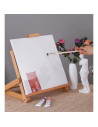 W07B_NATUR,Sevalet pliabil, de masa/birou, din lemn de fag, inaltime maxima 45 cm, panze de max 48 cm, culoare natur, W07B