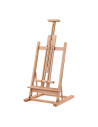W07A_NATUR,Sevalet din lemn de fag pentru masa, pliabil, reglabil, inaltime 87-178 cm, panze de pana la 120 cm, profesional, cul