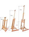 W07A_NATUR,Sevalet din lemn de fag pentru masa, pliabil, reglabil, inaltime 87-178 cm, panze de pana la 120 cm, profesional, cul