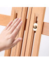 W07A_NATUR,Sevalet din lemn de fag pentru masa, pliabil, reglabil, inaltime 87-178 cm, panze de pana la 120 cm, profesional, cul